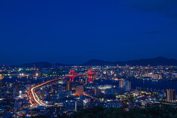 Fototapeta premium 高塔山展望台から望む北九州の夜景