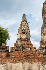 Fototapeta premium Asia thailand ayutthaya historical park. Image of pagoda in ayuthaya, Thailand.