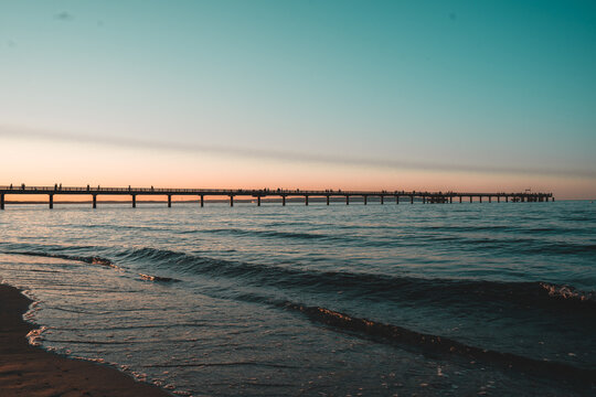 Golden Hour at the Pier: Sunset in Binz, R&uuml;gen