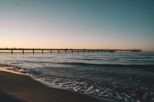 Golden Hour at the Pier: Sunset in Binz, R&uuml;gen