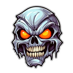 Fototapeta premium Ghoul monster sticker design. Halloween moster. Ai Generative