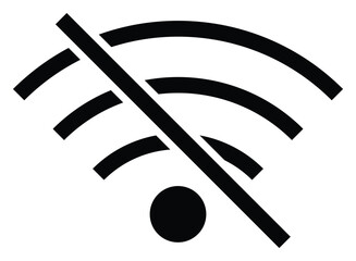 wireless wi-fi icon. vector isolated on white background. simple and modern design