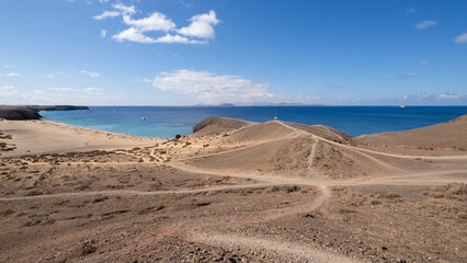 Landscape in the Lanzarote island from Spain