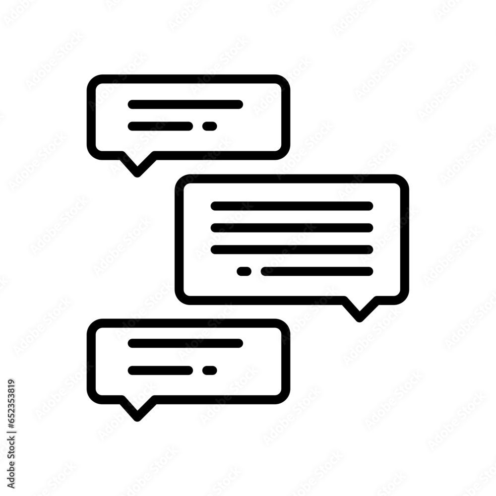 Poster answer, chat, conversation, online, question icon. group chatting with bubble speech messages in app