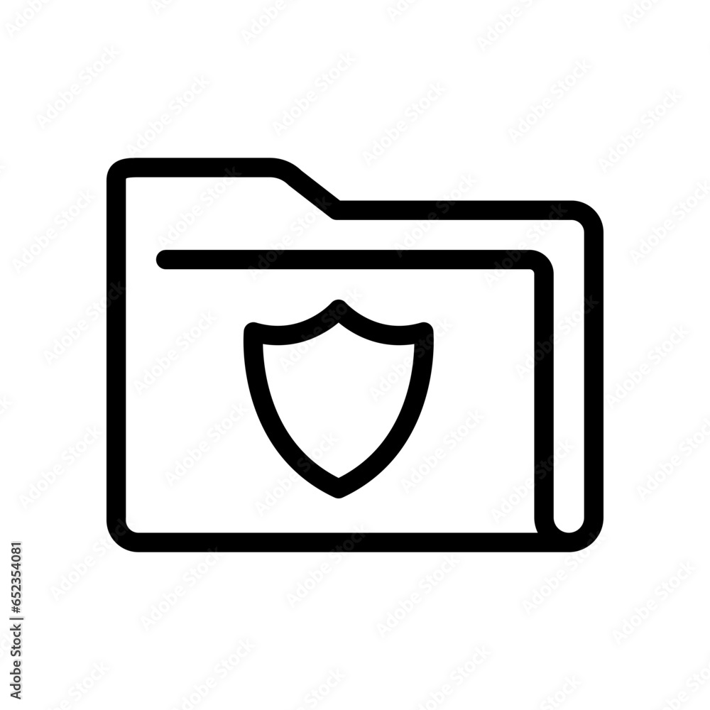 Aufkleber secured documents, unlock folder verify icon. secure file with guard shield. document protection. co