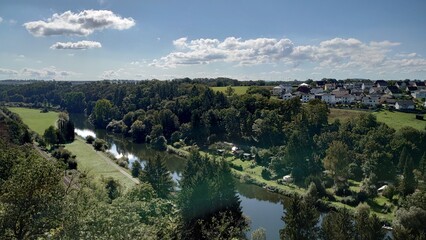 traumhafte Wanderung bei sonnigen Wetter von Villmar nach Runkel entlang des Lahnhöhenwanderwegs