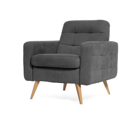 One stylish comfortable armchair isolated on white