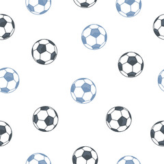 football ball art drawn sport seamless pattern