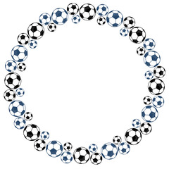 football ball art drawn round frame