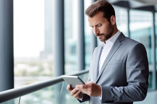 Businessman Using Digital Tablet