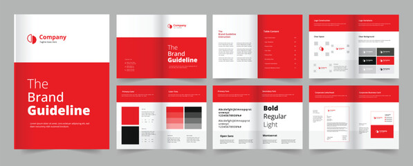 Brand Guideline, Brand Guideline Template, Brand Identity, A4 Brand Guidelines Design.