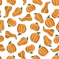 Pattern with colorful pumpkin for halloween