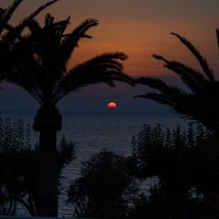 Magnificent Cretan sunset over the sea