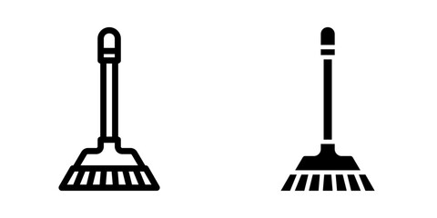 Broom Icon, for mobile concept and web design. vector illustration