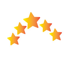 stars icon. Stars rating review icon. Vector illustration. stars rating icon for apps and websites. Vector illustration.