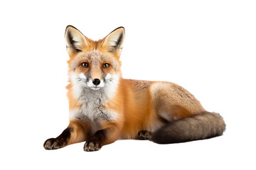 Fototapeta premium a beautiful fox on a white background studio shot