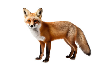Obraz premium a beautiful fox on a white background studio shot