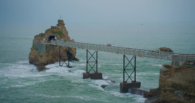 Amaizing the Virgin Mary Rock. Biarritz, France