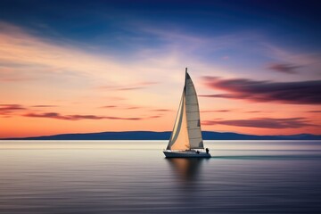 Sailing with sailboat.