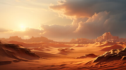 beautiful dune in golden light