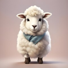 Sheep illustration AI Generative