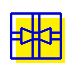 ロイヤリティ、プレゼントを表す2色スタイルのアイコン