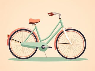 Fototapeta na wymiar illustration of a retro road bicycle 