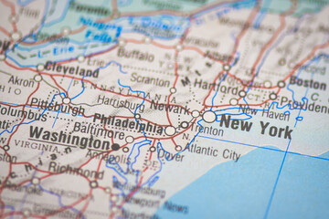 New York United States on the map