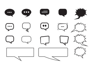 speech, chat, and talk collection. vector editable image