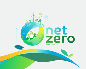 Net zero and carbon neutral concept. 