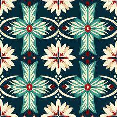 Fototapeta na wymiar Seamless Christmas Vector XMas Pattern Design Texture New Year Colorful Illustration SVG
