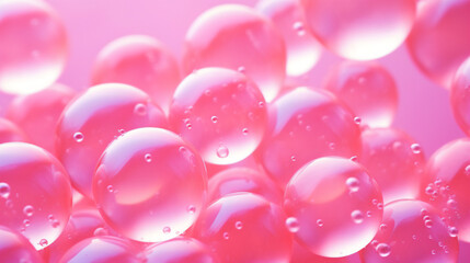 Pink bubbles background.  - 652379637