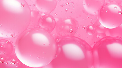 Pink bubbles background.  - 652379645