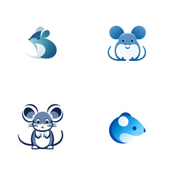 Set of mouse simple logo