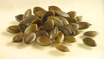 Kürbiskerne, Freisteller,  türkisch, Kerne, close up, 