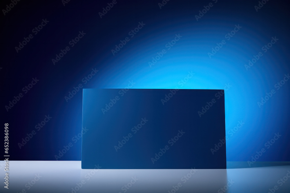 Aufkleber vibrant dimensions: abstract 3d rendering in blue, a mesmerizing interplay of colors and depth