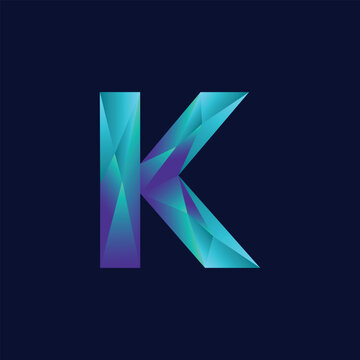 Letter K logo design in a modern geometric style