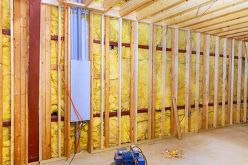 Fiber cotton thermal insulation for exterior mineral wool wall construction in building