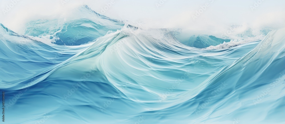 Aufkleber close up of waves on a isolated pastel background copy space