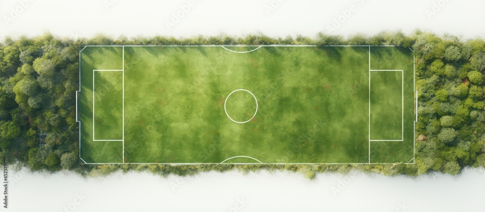 Aufkleber isolated green sports field for summer team games and exercise with clipping path isolated pastel ba