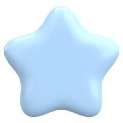 3D Star. Star Shape. 3D illustration.