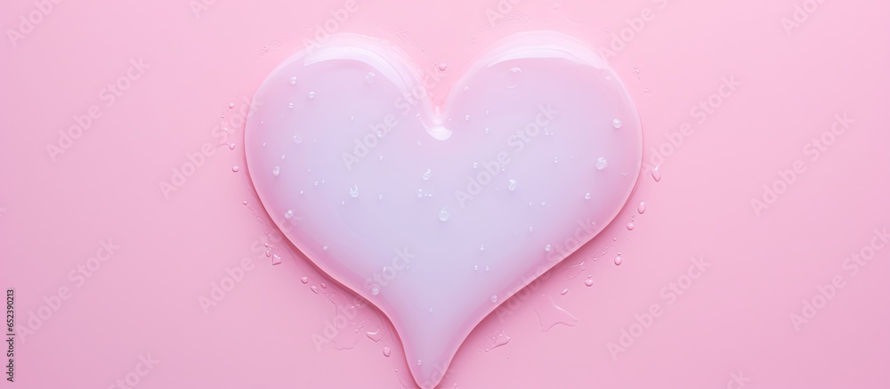 Poster copy space with heart shaped ice