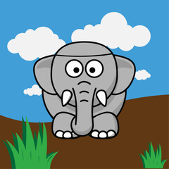 elephant with a flower