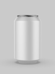 Blank metallic can drink beer soda water juice packaging empty mock up aluminum container 3d illustration.