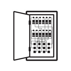 electrical panel icon design vector isolated
