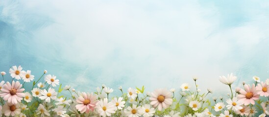 Gorgeous summer scenery isolated pastel background Copy space