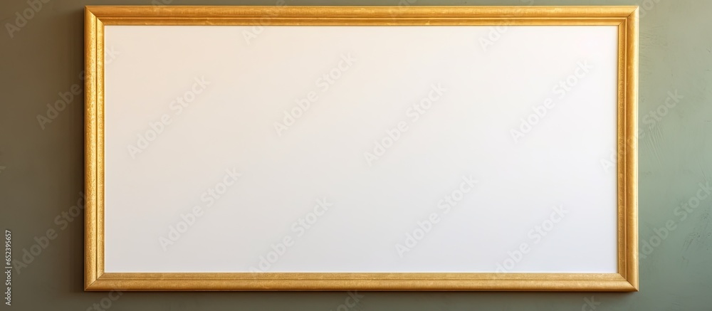 Aufkleber there is a picture frame in the studio isolated pastel background copy space