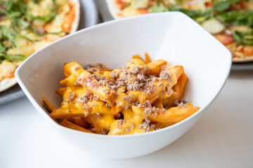 papas con queso