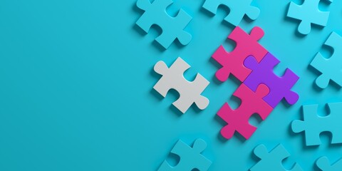 Jigsaw puzzle pieces. Business concept