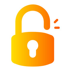 unlock gradient icon